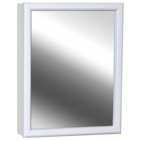 Kd 16W x 20 in. Surface Mount White Wood Mirrored Medicine Cabinet, White KD3847850